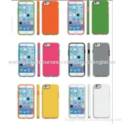 Detachable 2 Pieces Cases for iPhone 6 with Metallic Spray Coating, Allows Full Control on Cellphone